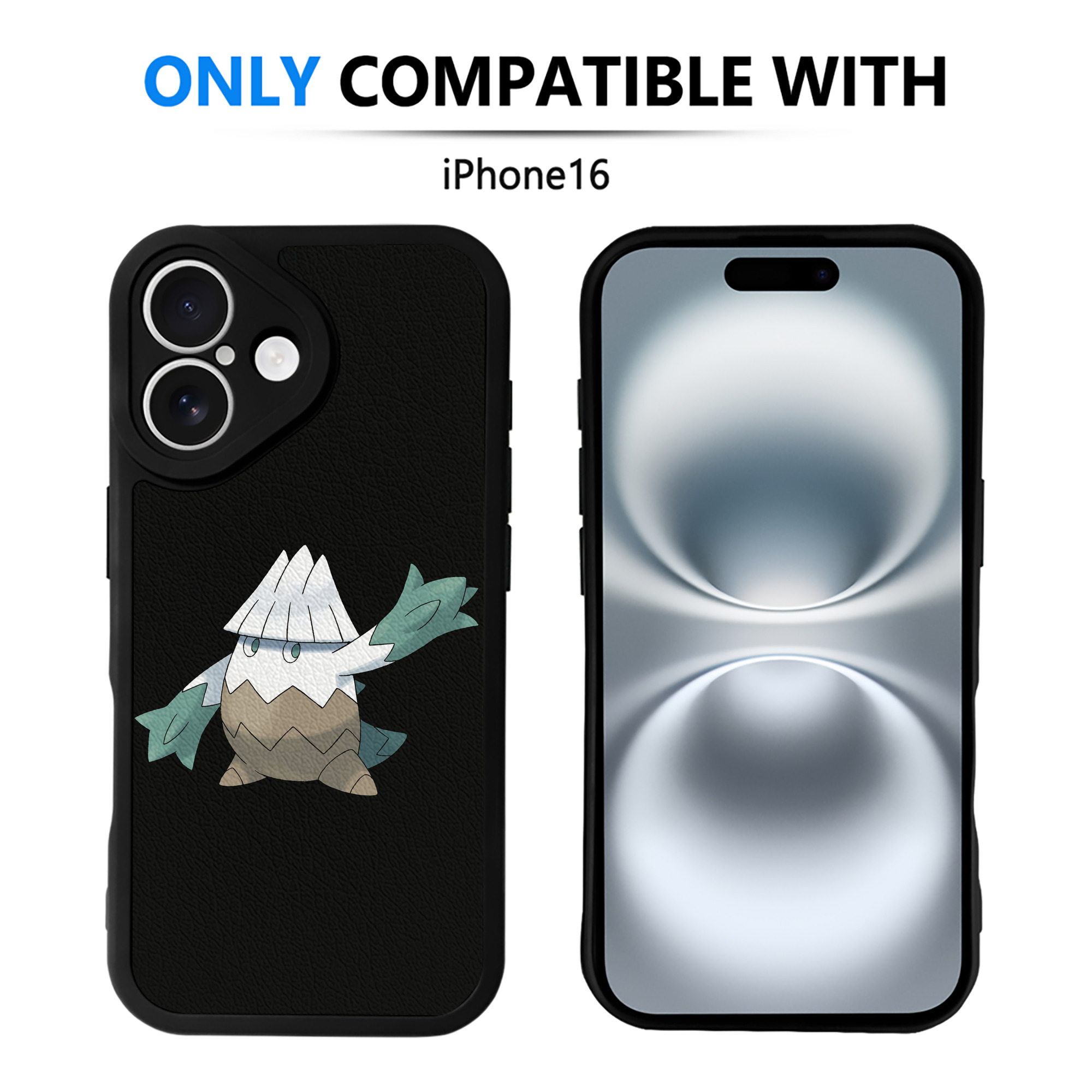 （画像用） ポケットモンスター Pokémon 【iPhone 16シリーズ対応】シリコンスマホケース（レザー調） 材質：シリコン